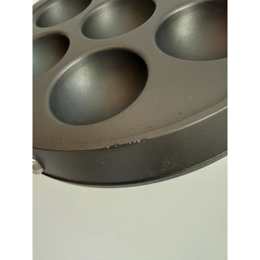 NORDIC WARE Ebelskiver Filled Pancake Pan Unisex Gray Cast Aluminum 9.5in